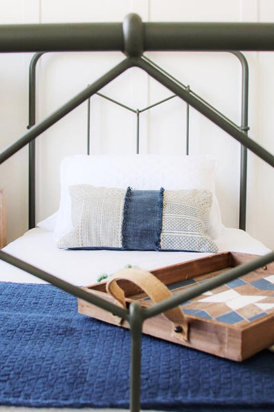 Interior design of guest bedroom from our Transitional Meets Narwhal project. Designed by interior designer Erica LeMaster Sargent. 